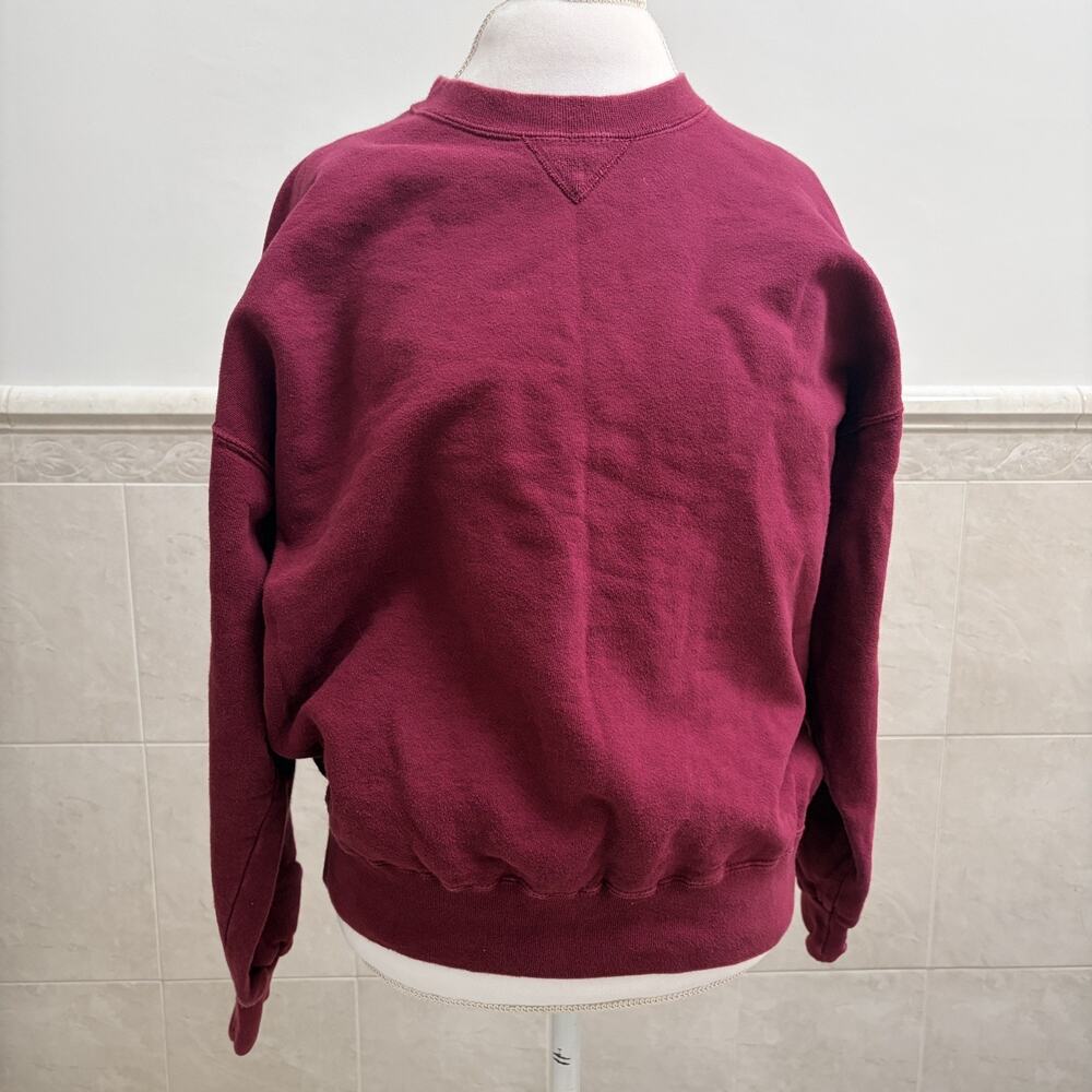 Vintage 90s Russell Athletic Dark Red Maroon Blank Sweatshirt Adult XL USA Made